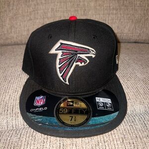 New Era Black and Red Atlanta Falcons Fitted Hat